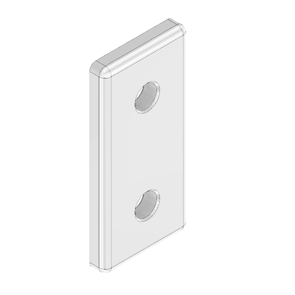 41-110-1 MODULAR SOLUTIONS ALUMINUM CONNECTING PLATE<br>45MM X 90MM FLAT W/HARDWARE